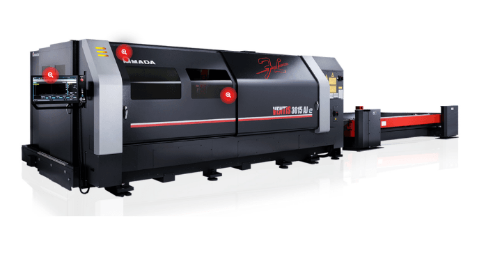 En högeffektsfiberlaser från Amada Amada Ventis