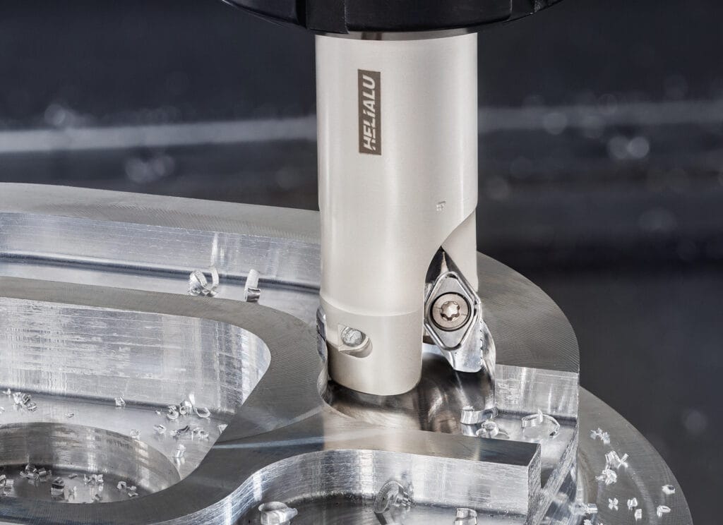 Delade spån förbättrar verktygets dynamiska stabilitet vilket möjliggör högre matningshastigheter för ökad produktivitet vid grovfräsning. Foto: Iscar