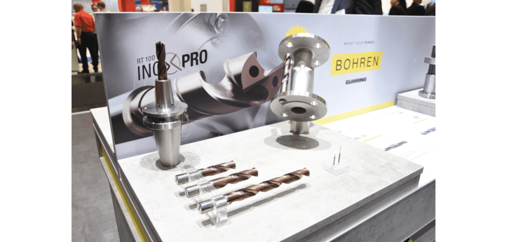Gühring introducerade specialverktyget RT 100 InoxPro på EMO-mässan i september. Verktyget är belagt med Gührings egna Perrox-beläggning, som är särskilt slät och erbjuder mycket högt skydd mot siltage. Foto: Per Sjögren