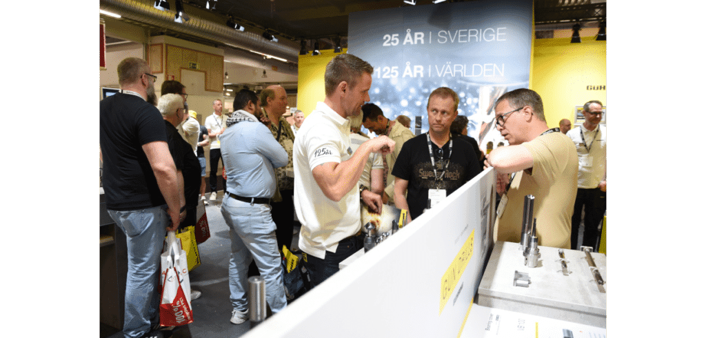 Positivt i Jönköping Bilden är från Elmia Verktygsmaskiner och Gühring Swedens monter. Foto: Per Sjögren