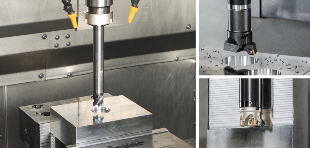 Vibrationsfri fräsning och uppborrning Se artikel för bildtexter