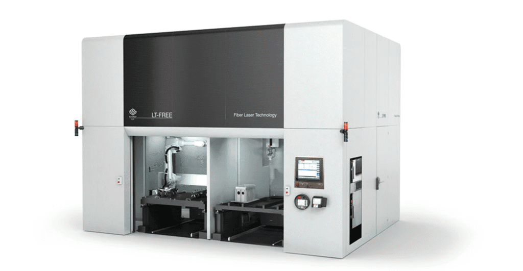 I en LT Free kan mer eller mindre vilka geometrier som helst skäras. Den geometriska friheten som rörlasern har medför att vilken form som helst kan skapas på ett rör eller en profil. Foto: BLM Group
