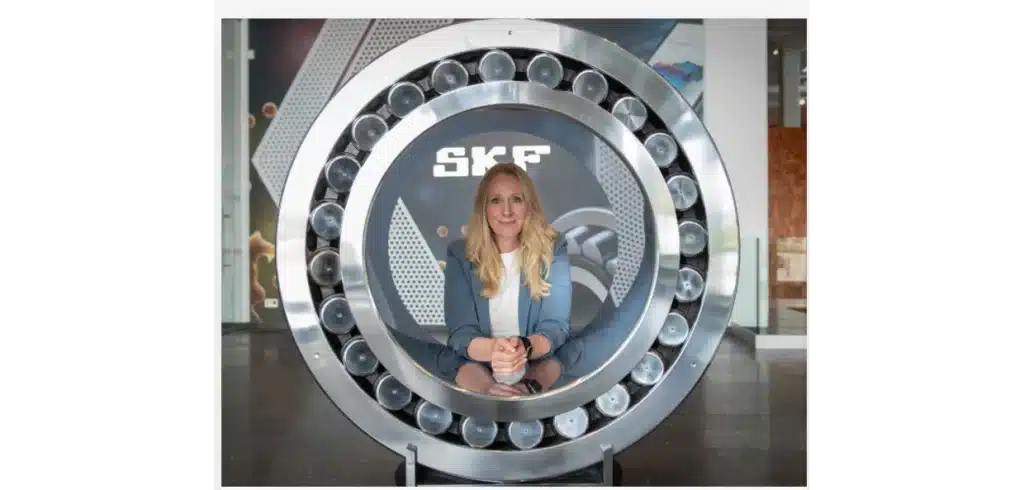 AI och kompetens sätter tonen på Scanautomatic  På årets Scanautomatic kommer Maria Stranne, avdelningschef för digital teknik och innovation på SKF, att tala om AI och dess potential att förbättra produktutvecklingens olika faser. Foto: Svenska Mässan