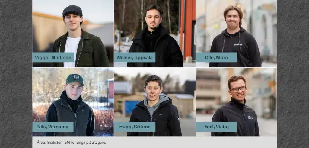 Finalisterna i SM för unga plåtslagare 2025 har utsetts