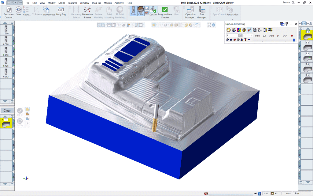 GibbsCAM Viewer möjliggör visualisering och analys av CAM-data i hela organisationen, samtidigt som den välbekanta användarupplevelsen bevaras. Grafik: GibbsCAM