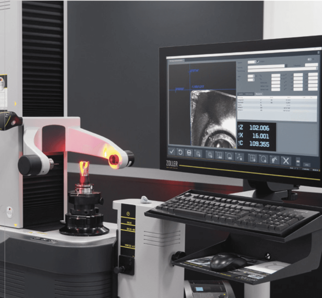 AI-mätfunktionen wearCheck för slitagemätning stöder standardiserad och automatiserad utvärdering av verktygsskicket baserat på bildbehandlingsteknik. Foto: ZOLLER